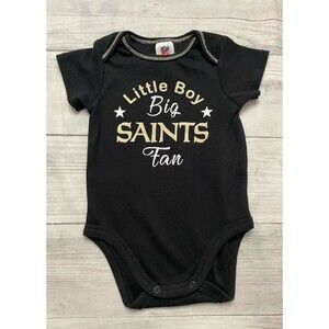 NFL New Orleans Saints Football Baby Boy Onesie Bodysuit, Size 0-3 months